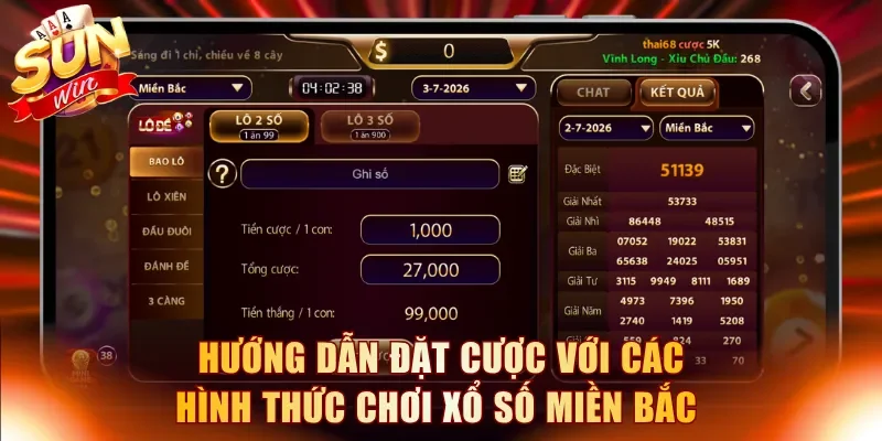 Hướng dẫn đặt cược với các hình thức chơi xổ số miền Bắc 